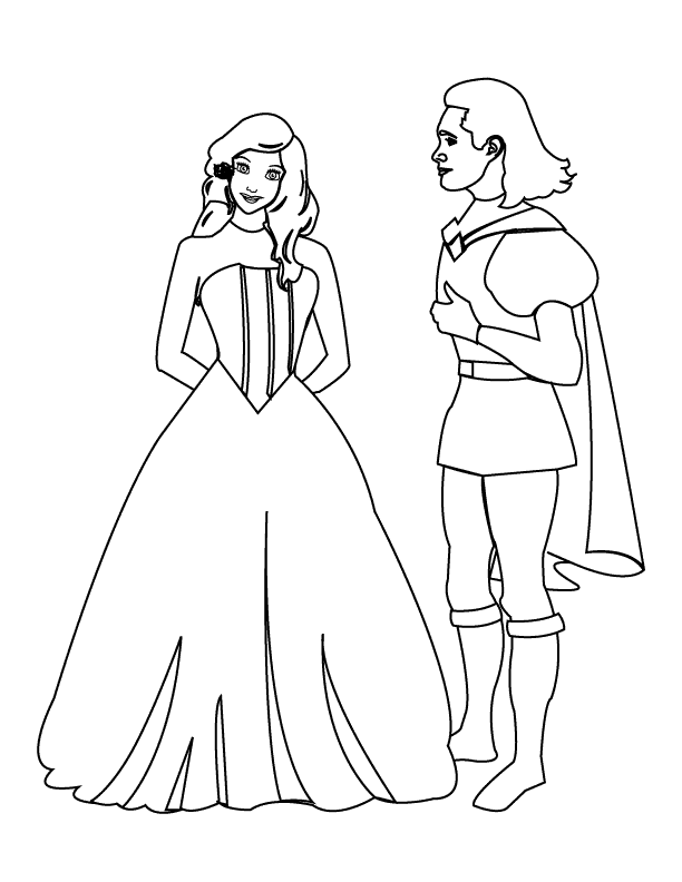 prince and princess drawing