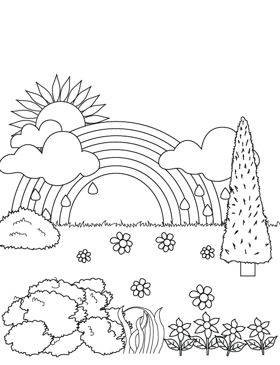 Coloring Pages - Rainbow