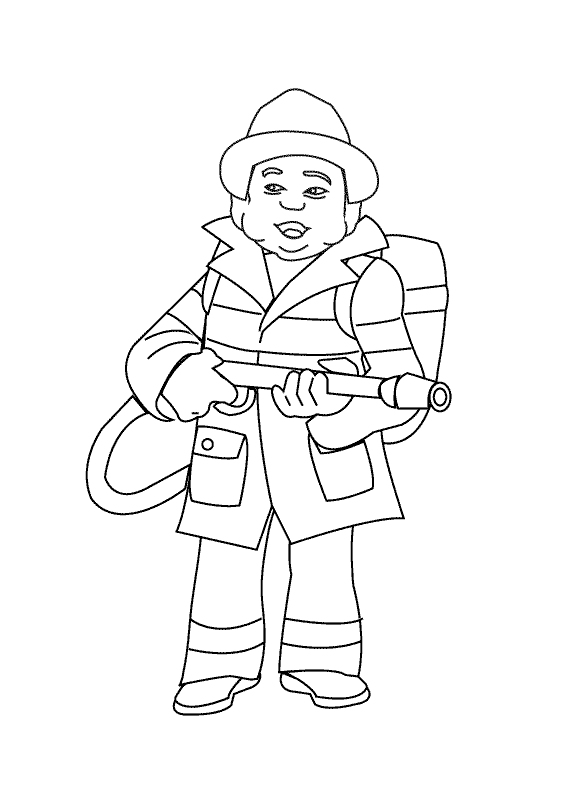 Coloring Pages - Fireman
