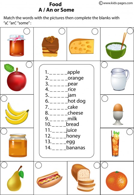 food-a-an-some-worksheet